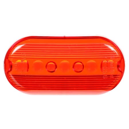 Truck-Lite Signal-Stat, Oval, Red, Acrylic, Replacement Lens For M/C Lights 1258, 1259, 1262, Snap-Fit 9093